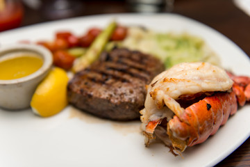 Steak and Lobster for One