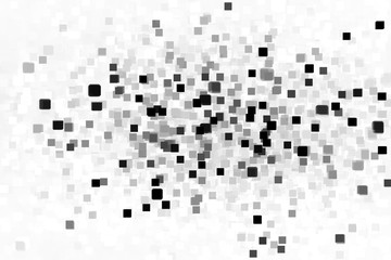 Black gray bokeh on white background