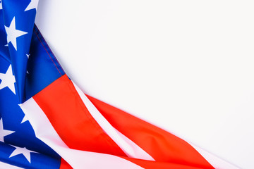 Martin luther king day, flat lay top view, American flag