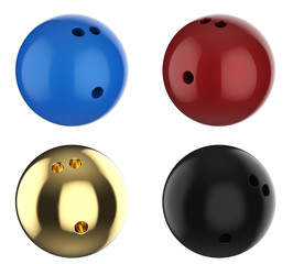set of bowling balls