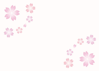 桜　水彩　フレーム　