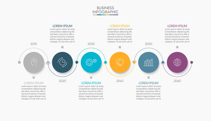 Business data visualization. timeline infographic icons designed for abstract background template milestone element modern diagram process technology digital marketing data presentation chart Vector
