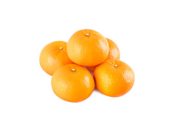 fresh tangerine orange on white background fruit agriculture food isolated
