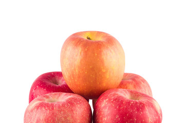 red apple  close up on white background fruit agriculture food isolated