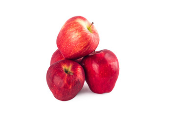 red apples  fruit on white background fruit agriculture food isolated