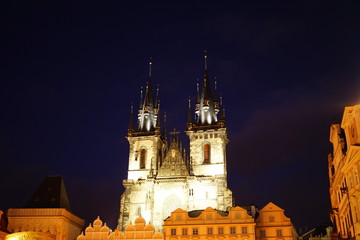 Naklejka premium 城と教会