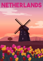 Netherlands Vector Illustration Background