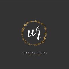 Handwritten initial letter U Z UZ for identity and logo. Vector logo template with handwriting and signature style.