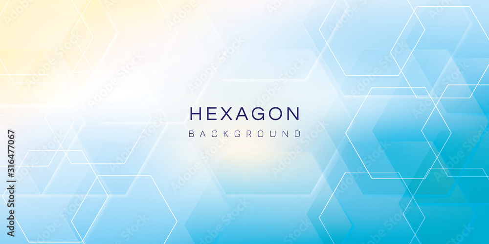 Poster abstract hexagon background for design works