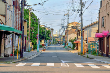 京都　七条通付近の街並み