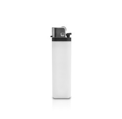 White plastic gas lighter isolated on white background with clipping path.