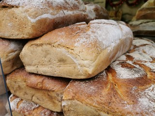 Yeast-free bread, great design for any purposes. Farming, agriculture. Organic nutrition. Natural eating. Farm shop