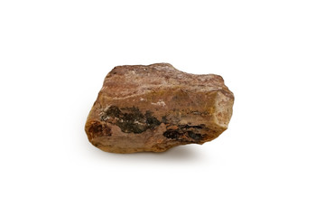 Shale is a very fine grained sedimentary rock. There are mud elements that contain mineral ores with mineral debris. Especially Quartz and Calcite. Shale isolated on white background.