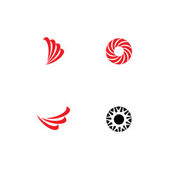 Set Vortex  Logo Template vector symbol