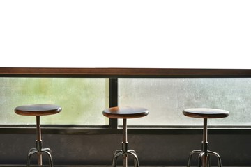 table and chairs on white background