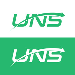 UNS letter logo design vector