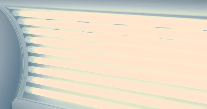 The ignition of the lamps in the tanning bed