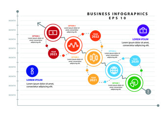 Fototapeta na wymiar Chart for presentation of 6 designs. business infographic. Eps10.