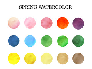 春 水彩 カラー