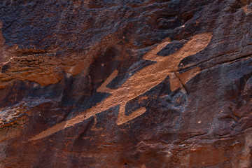 Primitive Ancient Native American Historical Rock Art Carvings