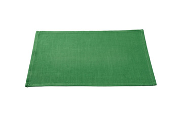 Green napkins isolated on white background