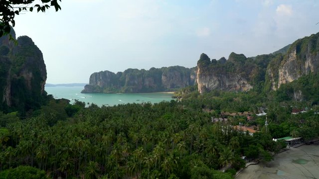 Railey beach in Krabi, Thailand from the view point.