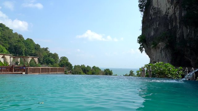 Swimming pool in Railey beach with views from the mountain