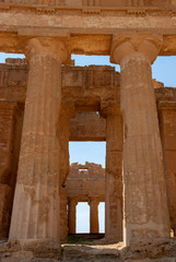 Griechischer Tempel nahe Agrigento auf italienischer Insel Sizilien