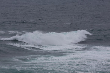 Fototapeta premium Nature scene image of ocean wave at Jeju Island, South Korea for Background or wallpaper use.