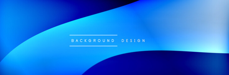 Flowing waves with 3d shadow effects and fluid gradients. Dynamic trendy abstract background. Vector Illustration