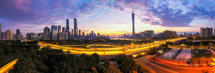 Aerial photo of Guangzhou City