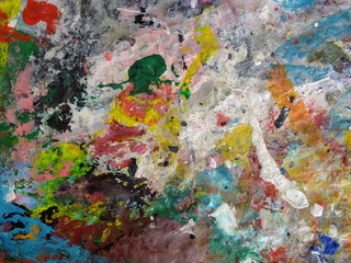 Fototapeta na wymiar background macro image of a multi-colored surface with splashes and strokes of paint