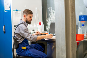  worker  in chemical industrial plant
