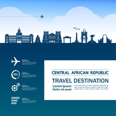 Obraz premium Central African Republic travel destination grand vector illustration. 