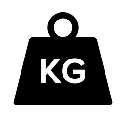 Unit of kilogram mass constant flat vector icon for apps and websites - obrazy, fototapety, plakaty
