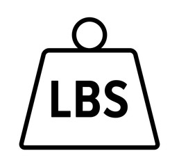 Unit of imperial pound mass constant line art vector icon for apps and websites