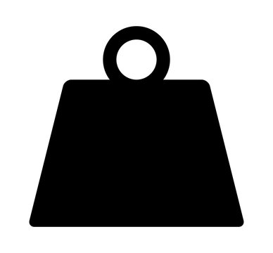 Metal weight of heavy mass flat vector icon for apps and websites