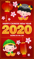 Stock Vector Happy Chinese New Year 2020 Gong Xi Fa Cai Ang pao