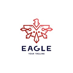 Modern Line Logo Design, Line Eagle or Premium and Luxury Bird Design
