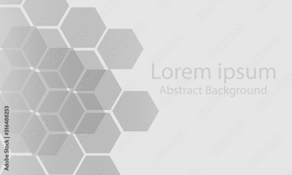 Poster multiple grey polygon overlap background