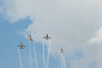 Exciting Air-Show in the airport