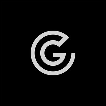 Initial letter gc or cg logo design template