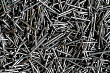 Background of many metal nails