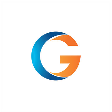 Initial letter gc or cg logo vector design template