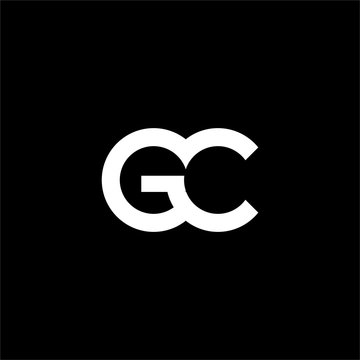 initial letter gc or cg logo vector designs