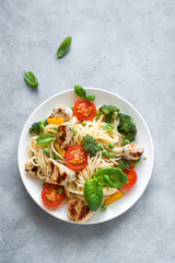 Chicken Pasta Spaghetti Primavera