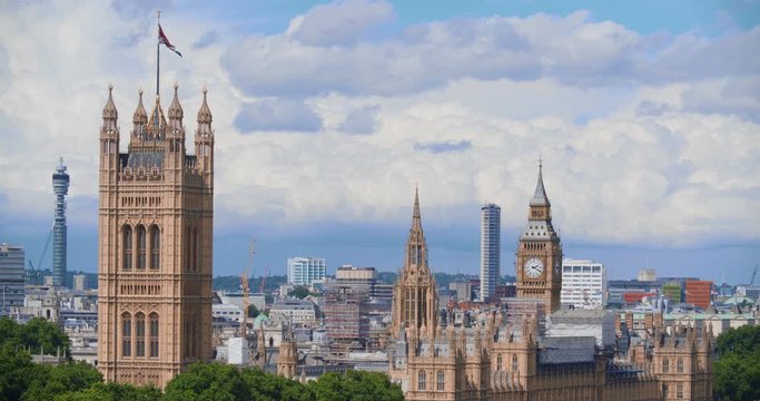 London City skyline with Historical Landmark Buildings England