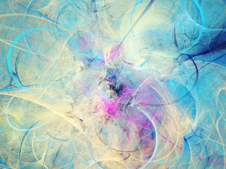 blue abstract fractal background 3d rendering illustration