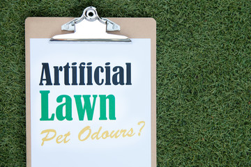 Pet odours in artificial lawn 