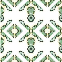 Abstract embroidery seamless ikat pattern Geometric abstract ornament background